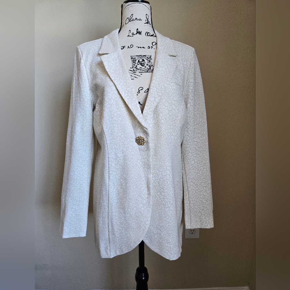 Soft Surroundings Blazer Jacket Womens M One Button Ponte